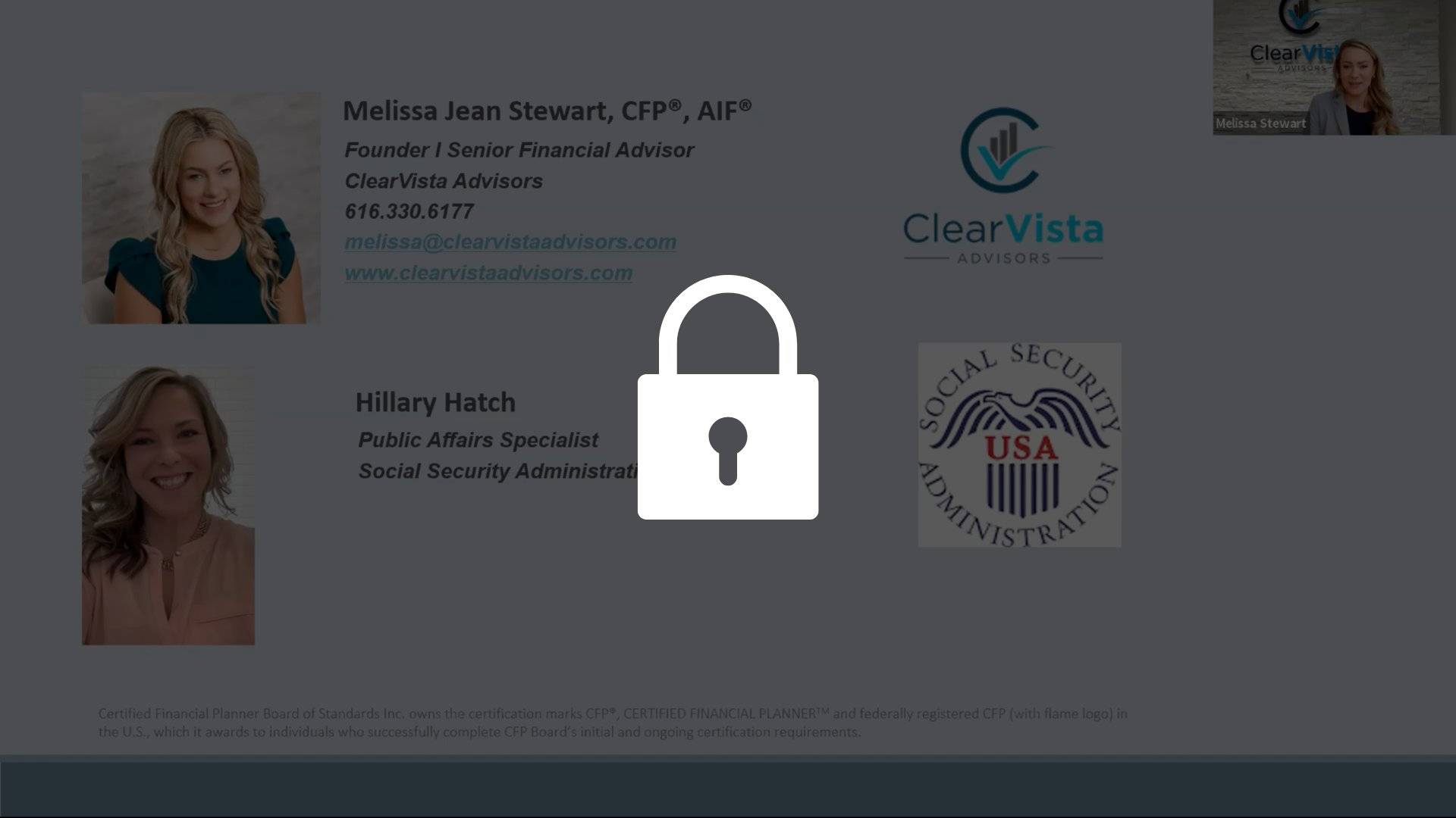 Maximizing Social Security screenshot with lock icon